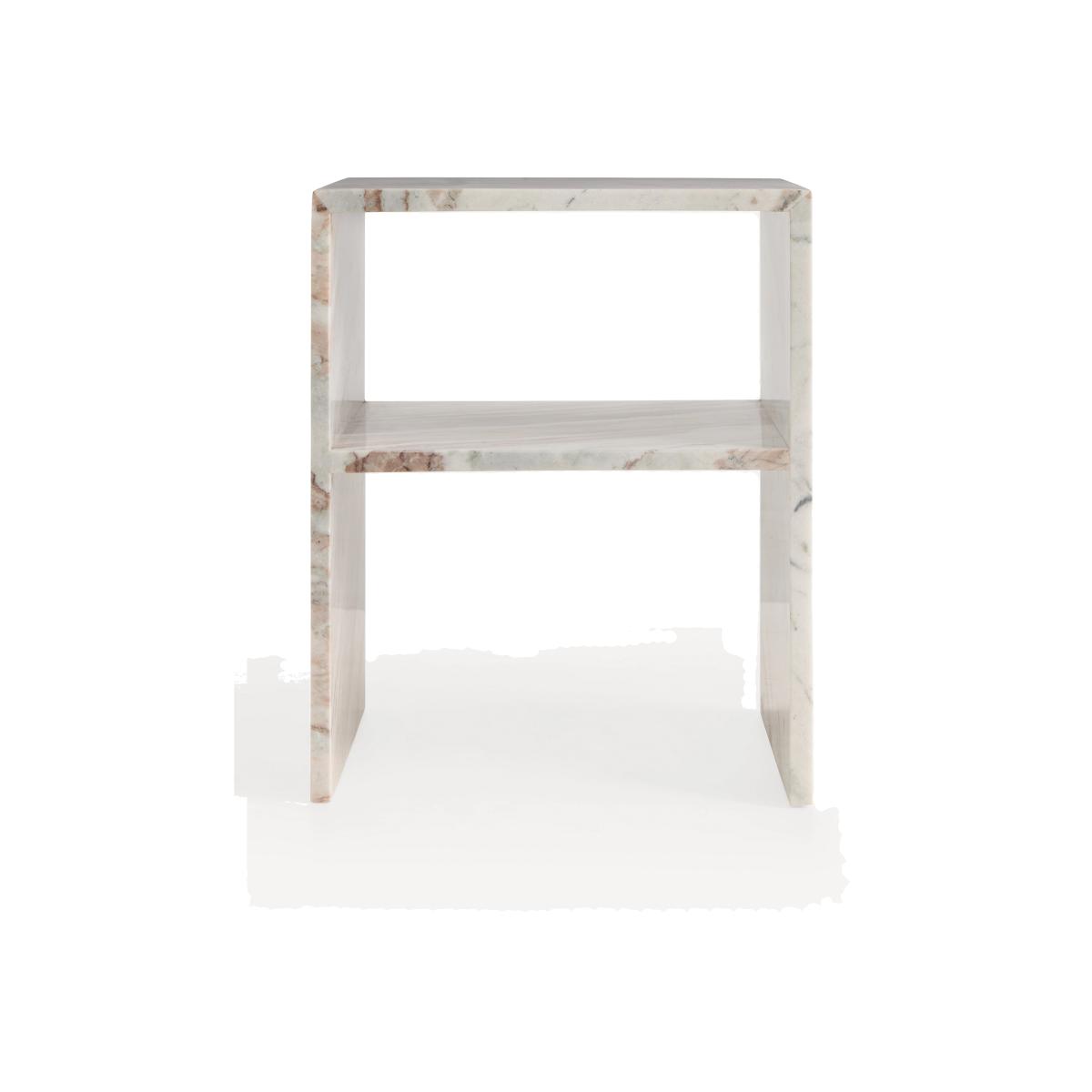 Gia Marble Open Side Table – image 1