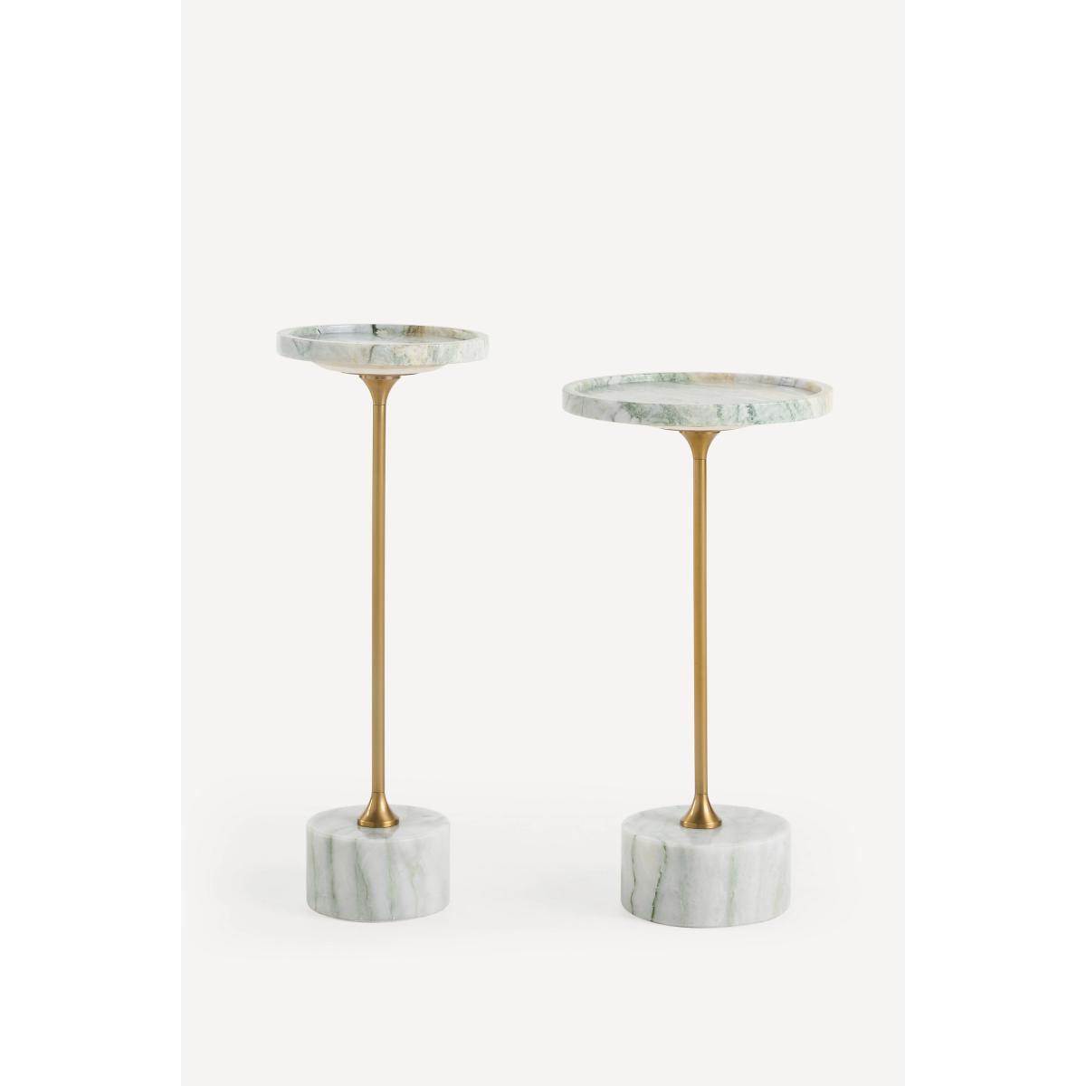 Swirling Marble Side Table – image 2