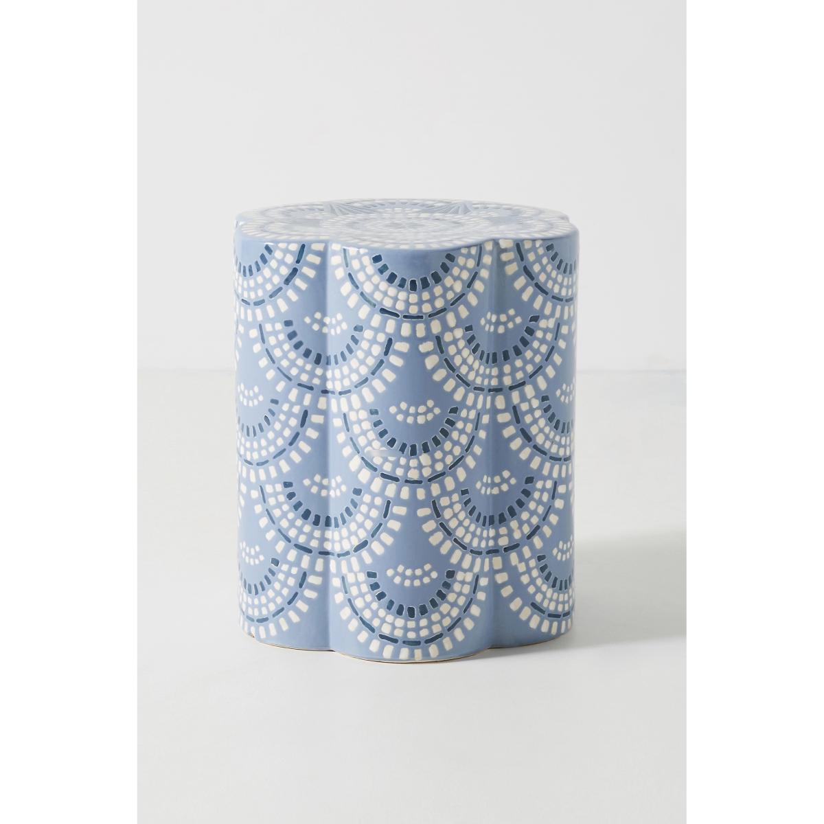 Scalloped Ceramic Side Table – image 2