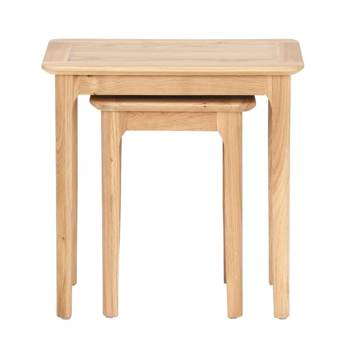 Stanwick Nest of 2 Tables, Neutral Oak Wood | Barker & Stonehouse – image 3