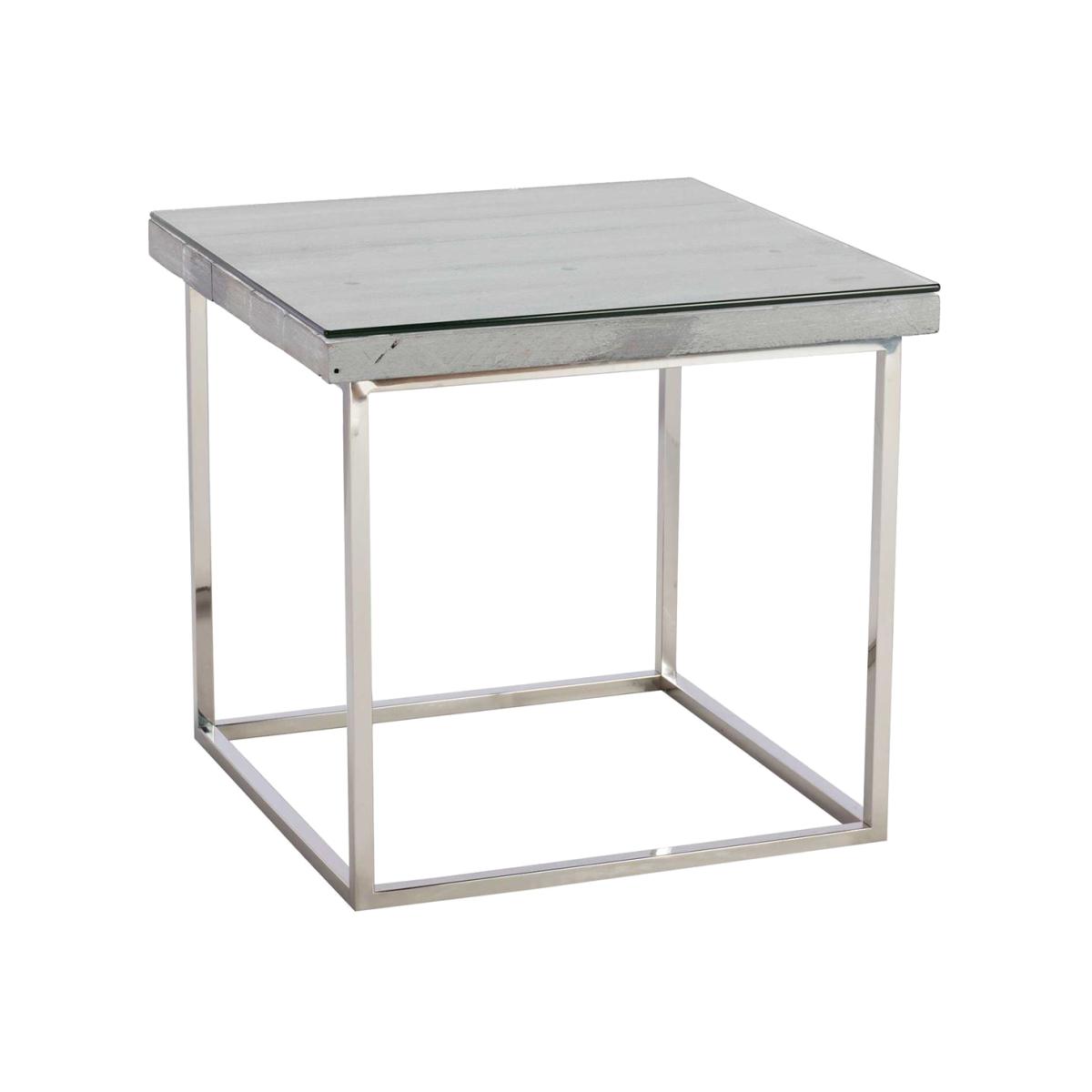 Caspian Chill Reclaimed Wood Side Table, Grey | Barker & Stonehouse – image 1