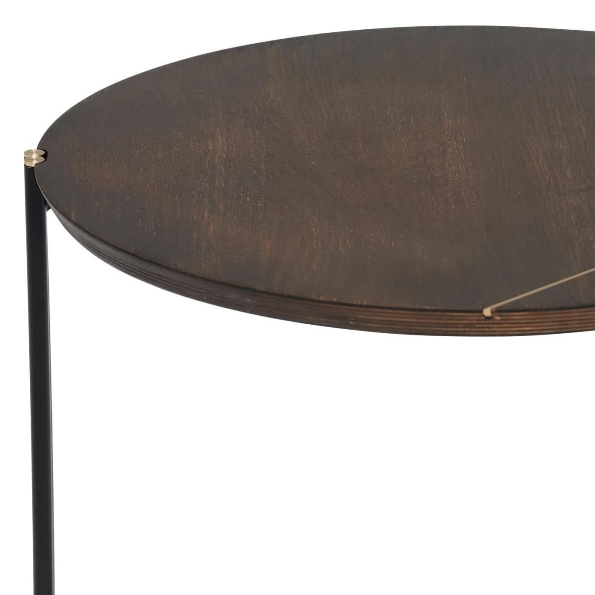 Trio Small End Table, Brown Oak Wood | Barker & Stonehouse – image 3