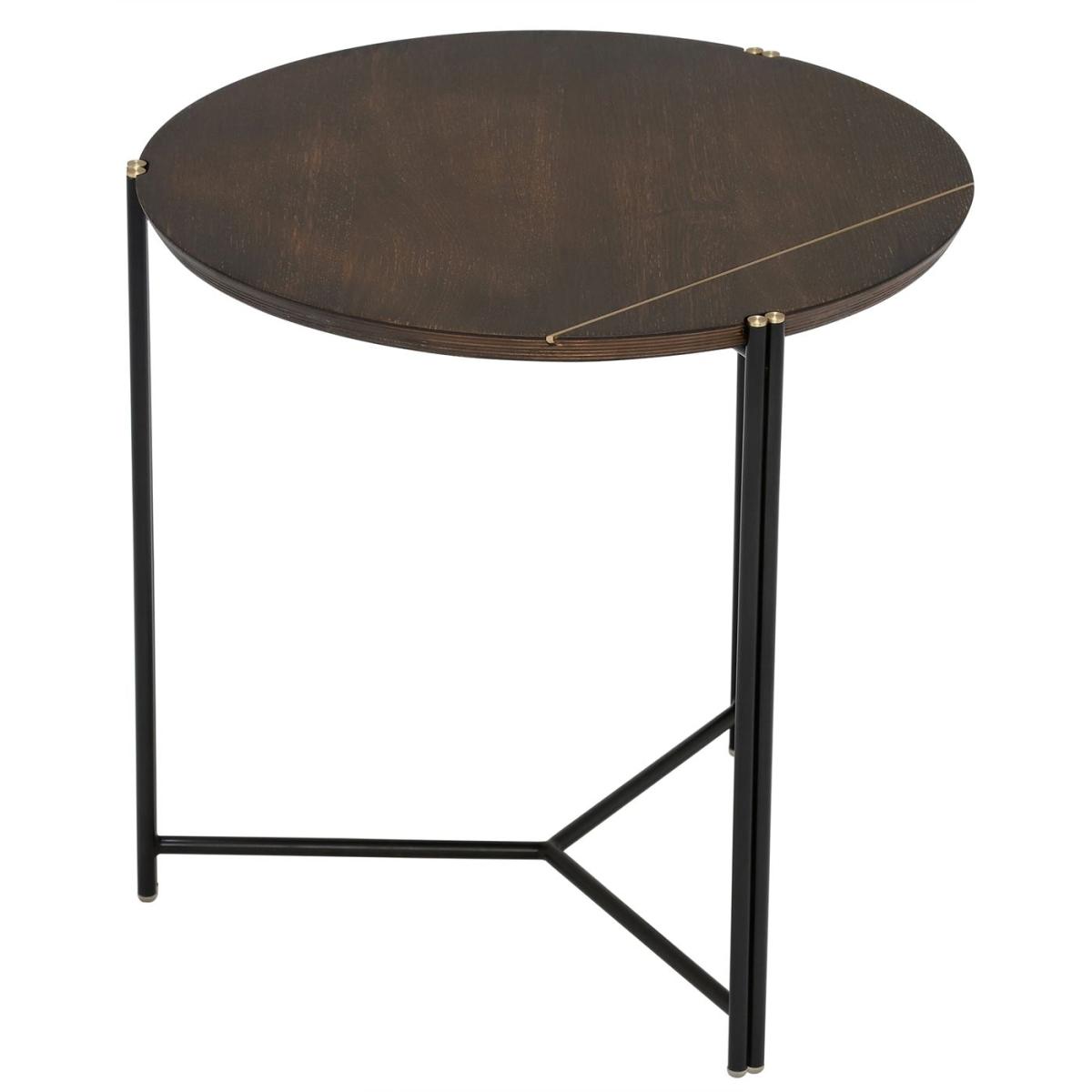 Trio Small End Table, Brown Oak Wood | Barker & Stonehouse – image 4