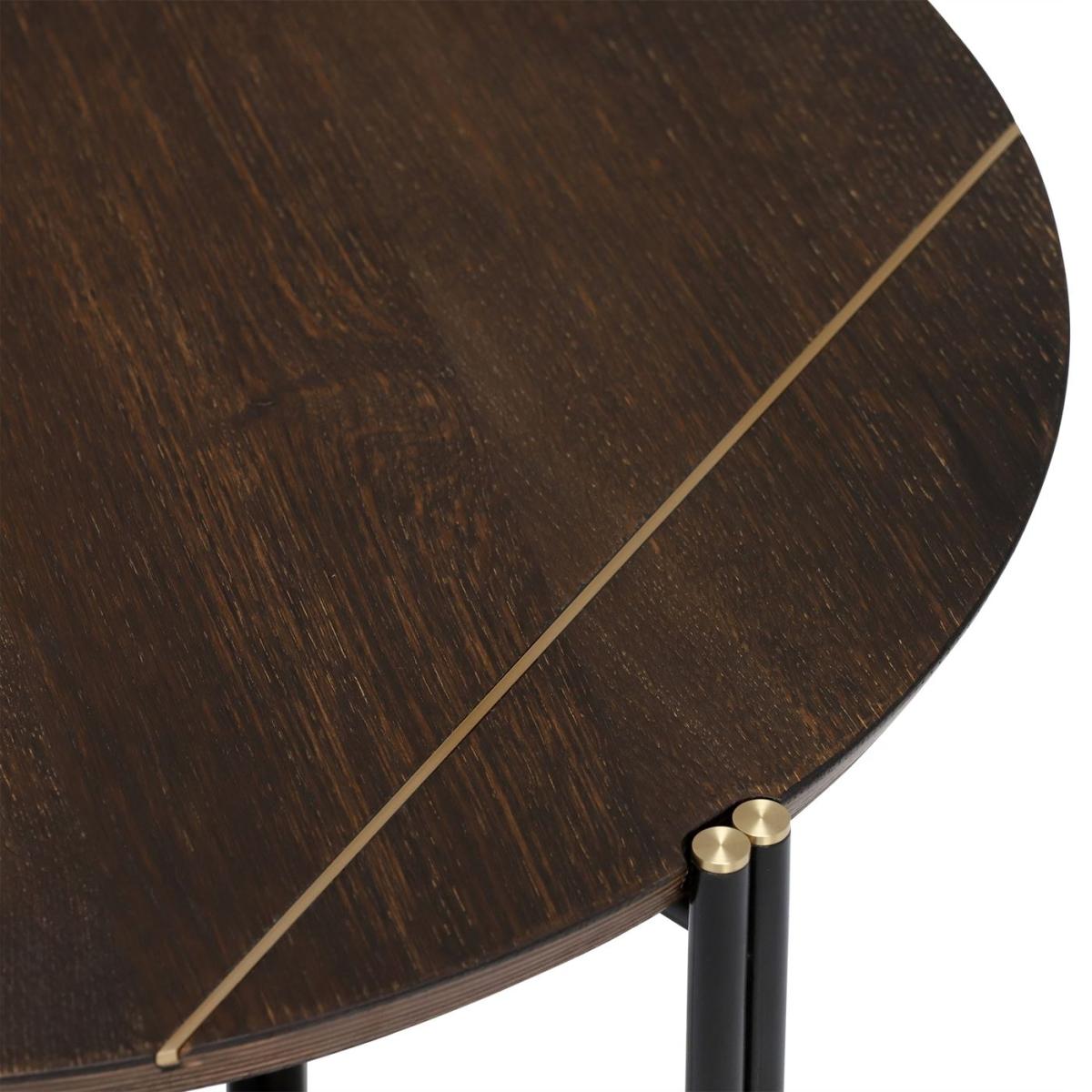 Trio Small End Table, Brown Oak Wood | Barker & Stonehouse – image 5