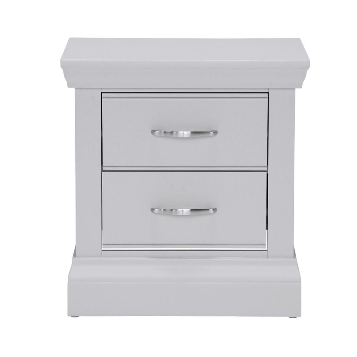 Willersey 2 Drawer Bedside Chest, Grey Wood | Barker & Stonehouse – image 2