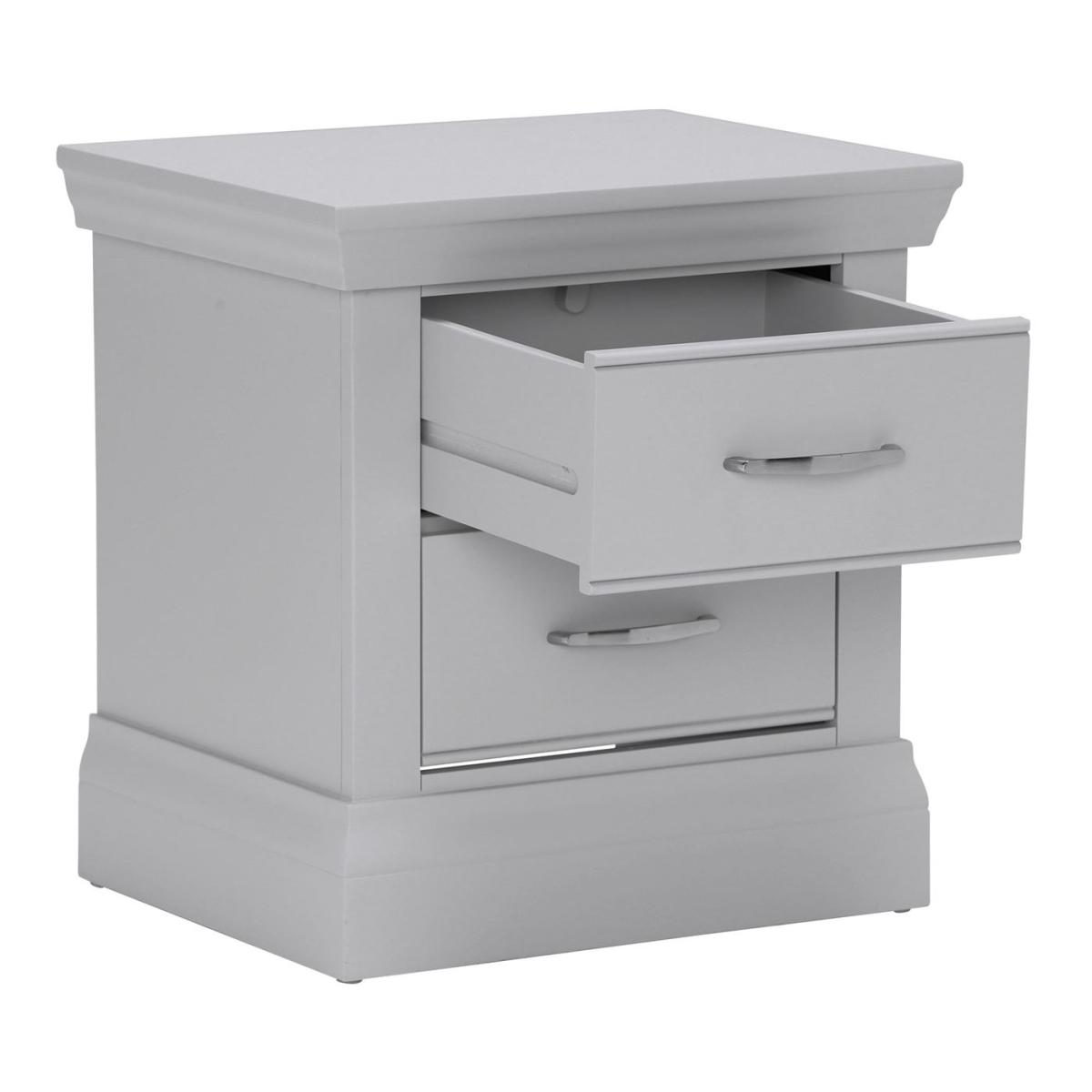 Willersey 2 Drawer Bedside Chest, Grey Wood | Barker & Stonehouse – image 3