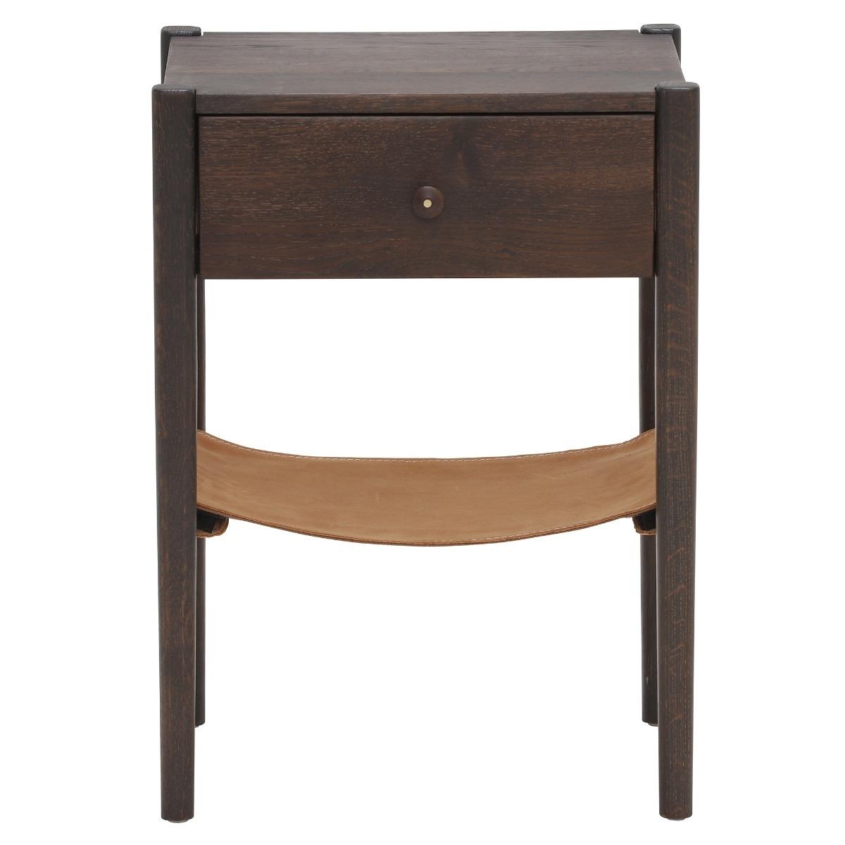 Suraya Bedside Table, Brown Oak Wood | Barker & Stonehouse – image 3