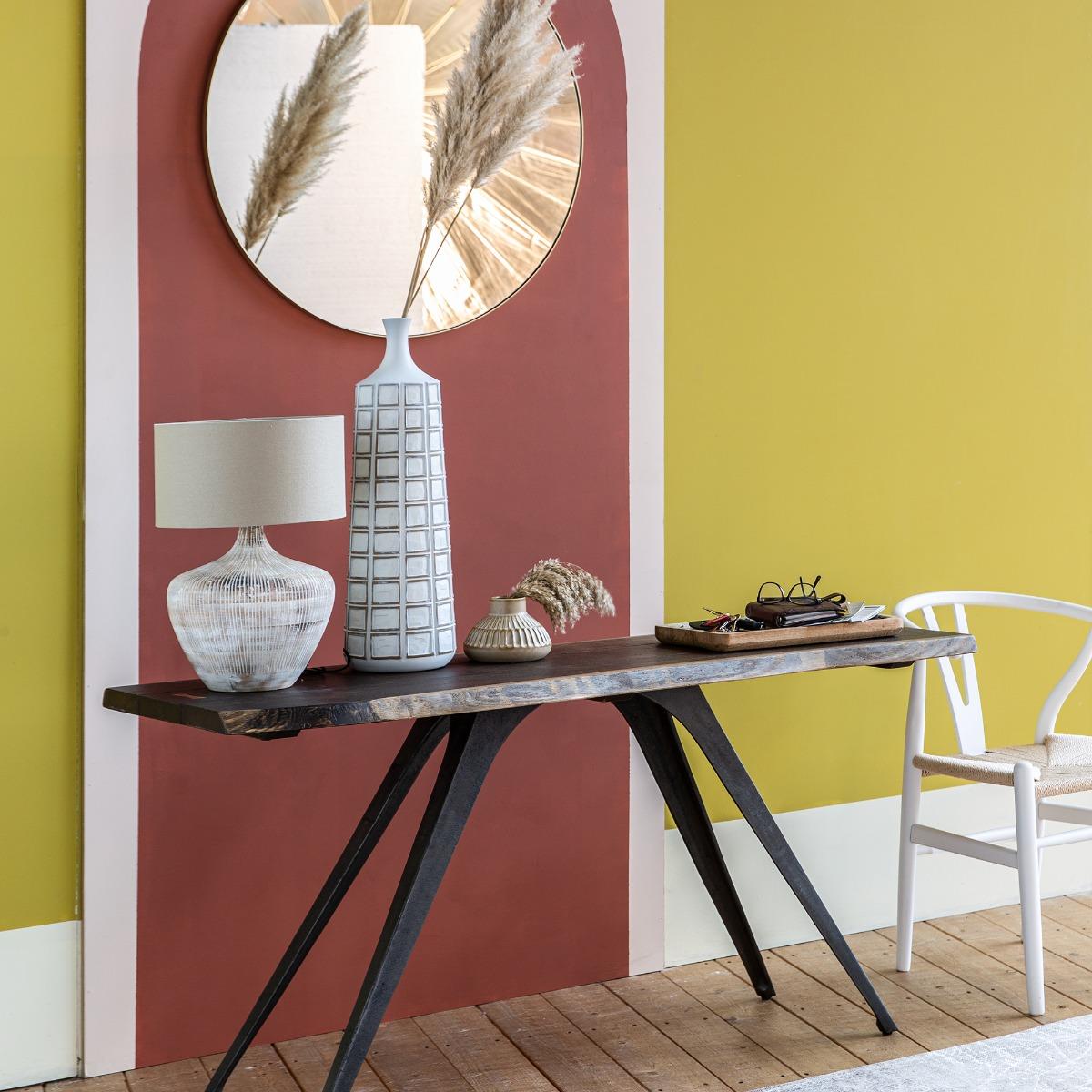 Vega Solid Oak Console Table, Brown Wood | Barker & Stonehouse – image 2