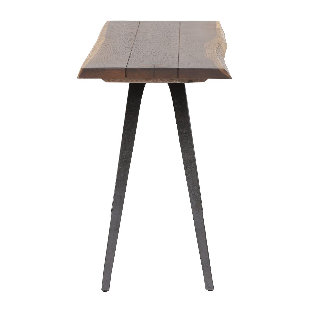 Vega Solid Oak Console Table, Brown Wood | Barker & Stonehouse – image 3
