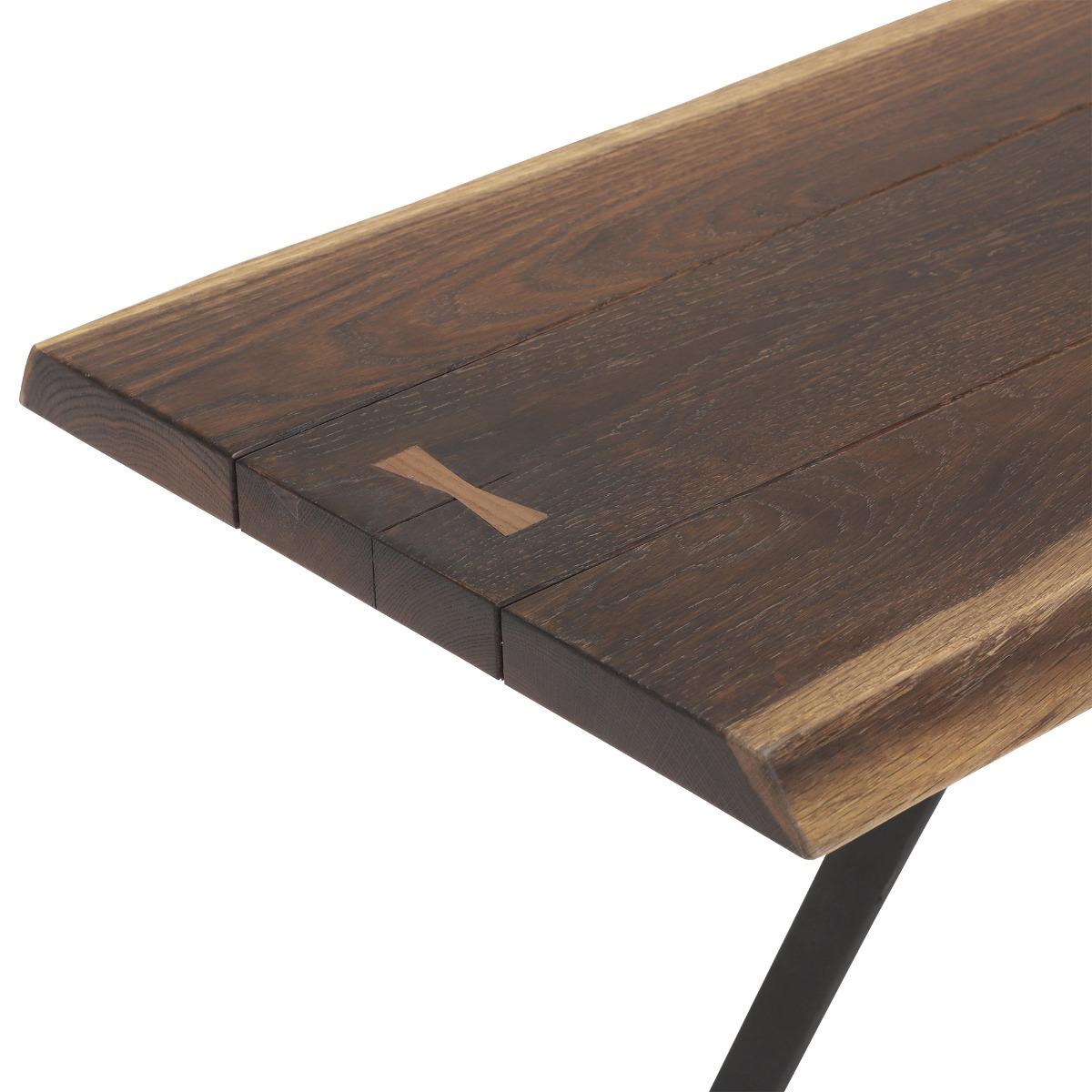 Vega Solid Oak Console Table, Brown Wood | Barker & Stonehouse – image 4