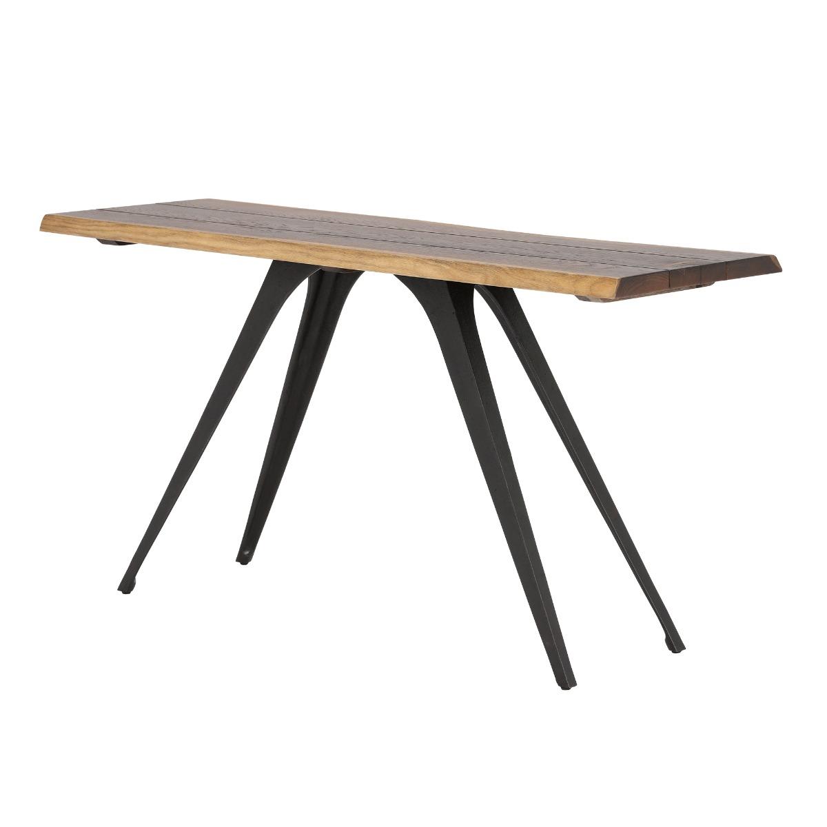 Vega Solid Oak Console Table, Brown Wood | Barker & Stonehouse – image 5