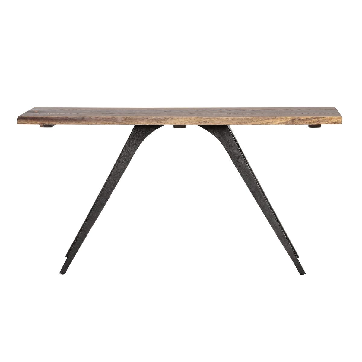 Vega Solid Oak Console Table, Brown Wood | Barker & Stonehouse – image 6