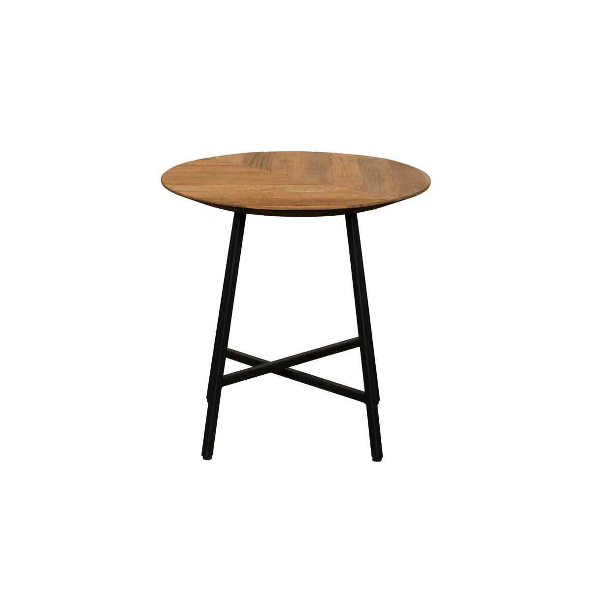 Brixton Lamp Table, Round, Brown | Barker & Stonehouse – image 3