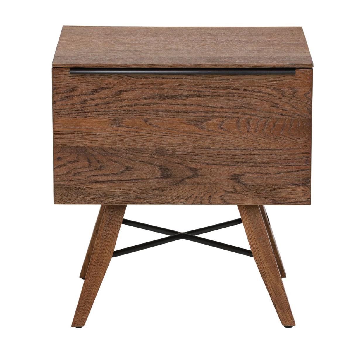 Legna 1 Drawer Bedside Table, Brown Wood | Barker & Stonehouse – image 2