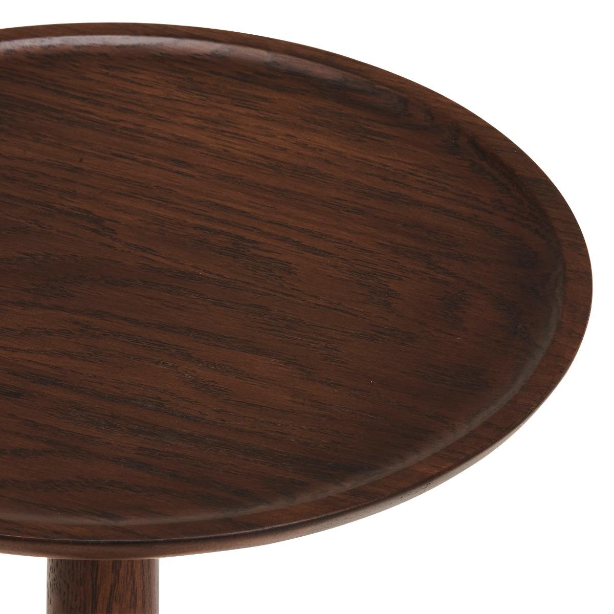 Ercol Siena High Side Table, Round, Brown | Barker & Stonehouse – image 2