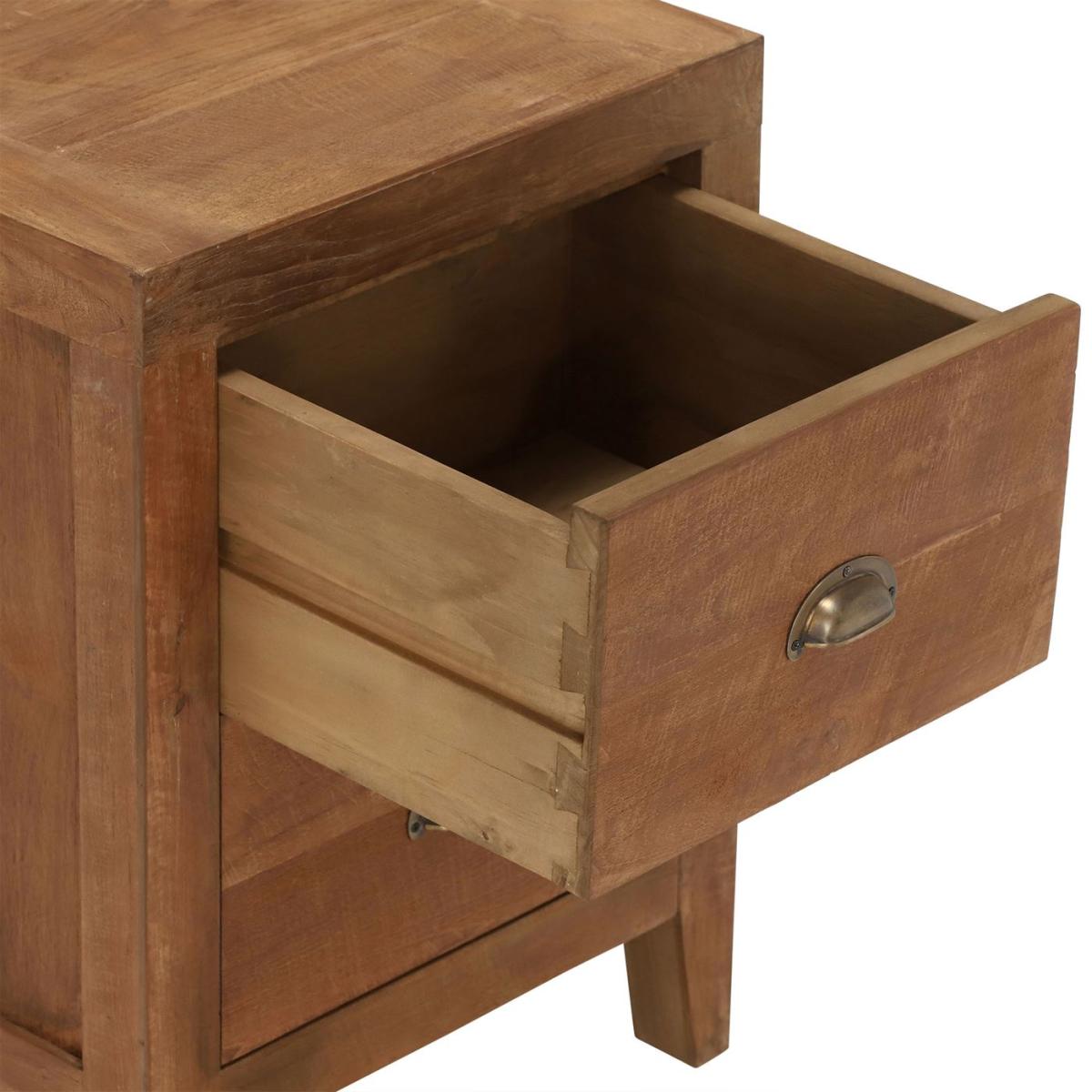 Tambora 2 Drawer Bedside Table, Brown Wood | Barker & Stonehouse – image 4
