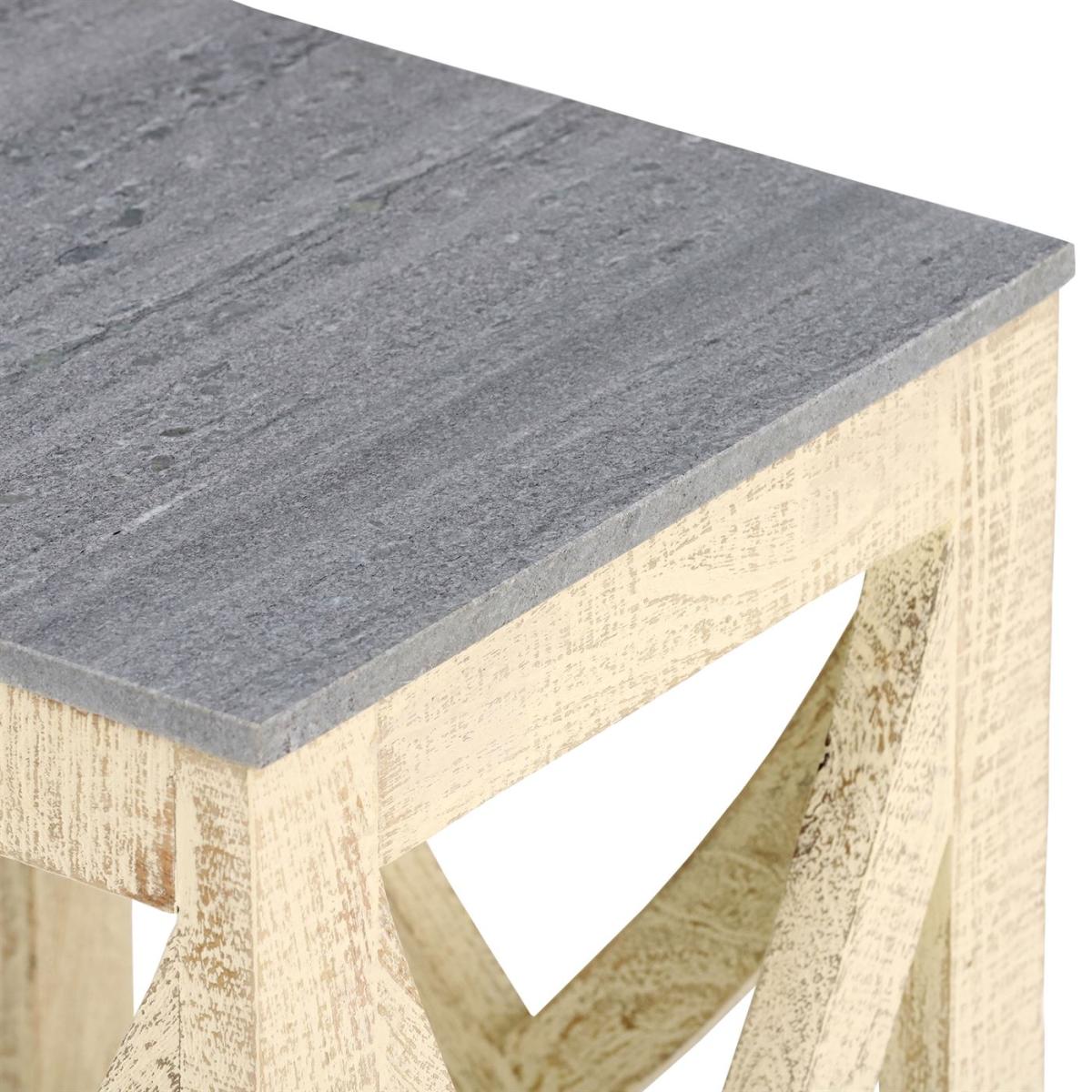 Clipper Whitewashed Side Table, Grey Wood | Barker & Stonehouse – image 3