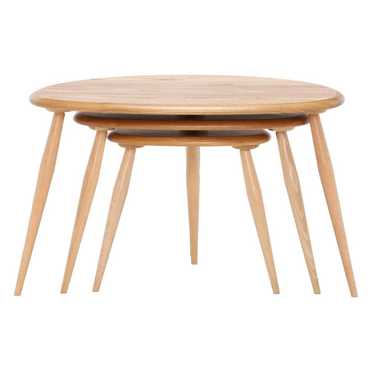 Ercol Originals Retro Nest of 3 Tables, Wood – image 2