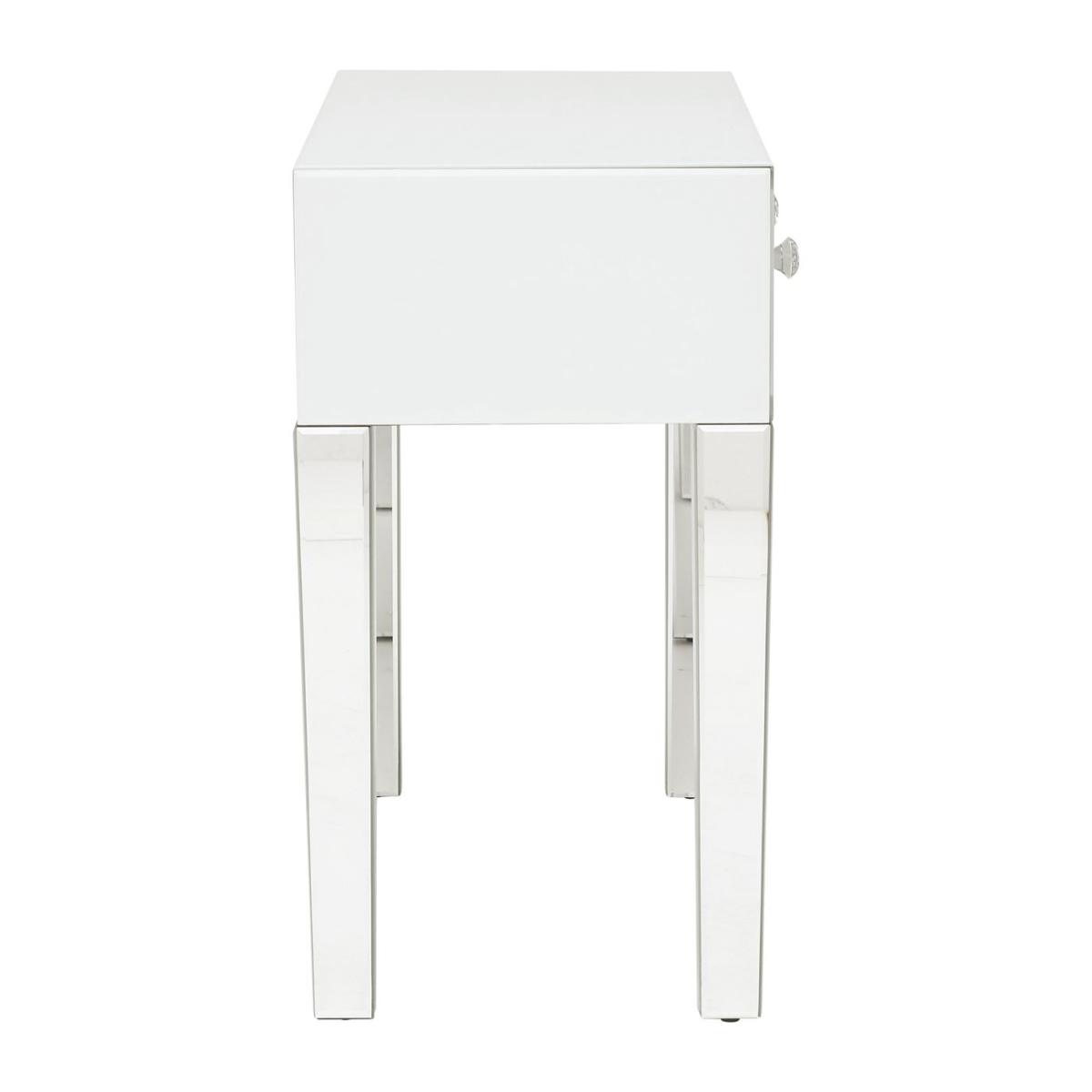 Krystal 2 Drawer Dressing Table, White Glass | Barker & Stonehouse – image 5