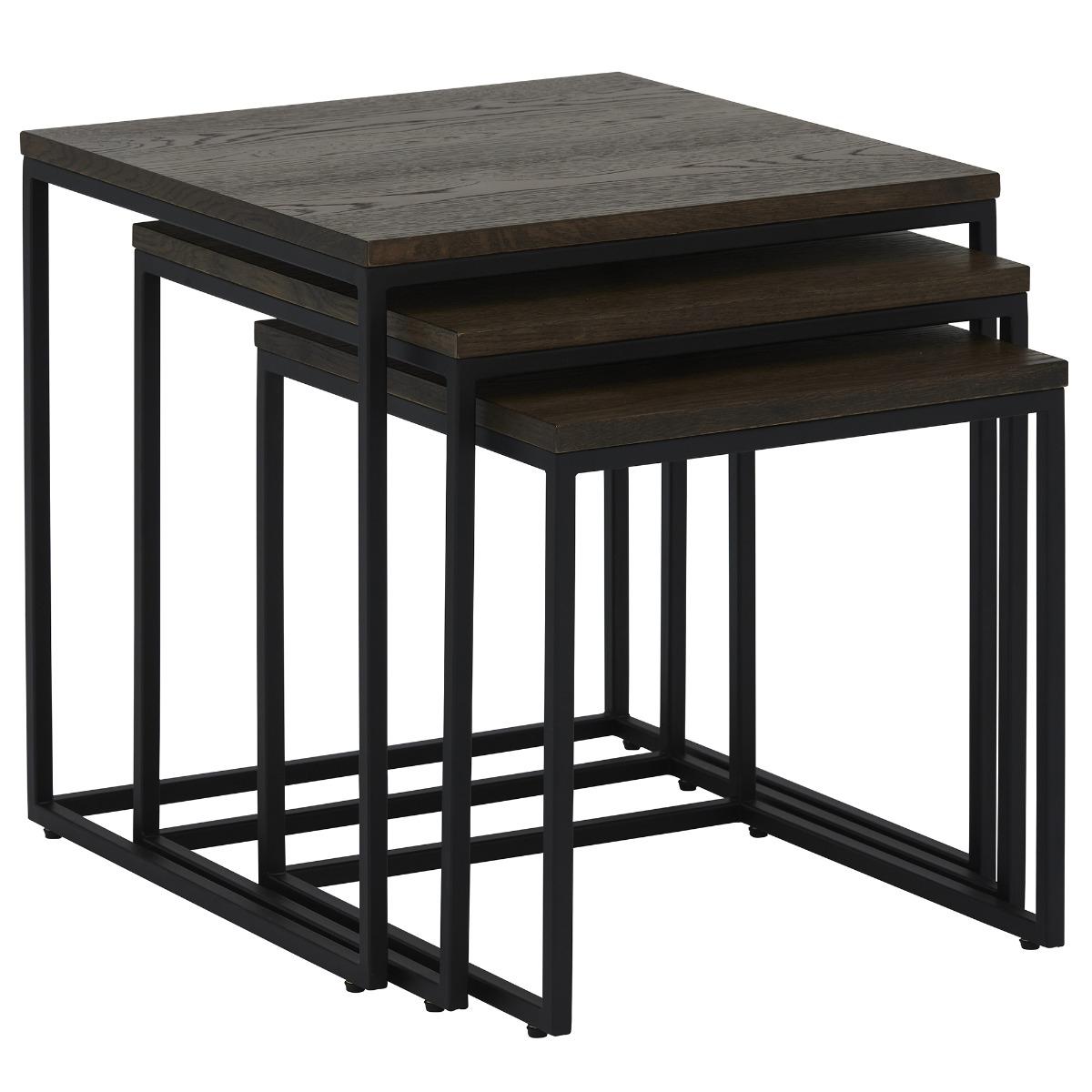 Anaheim Nest Of Tables, Brown Oak Wood | Barker & Stonehouse – image 2