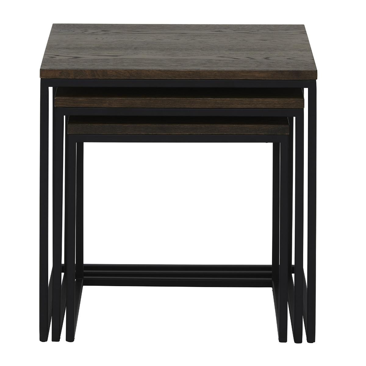 Anaheim Nest Of Tables, Brown Oak Wood | Barker & Stonehouse – image 3