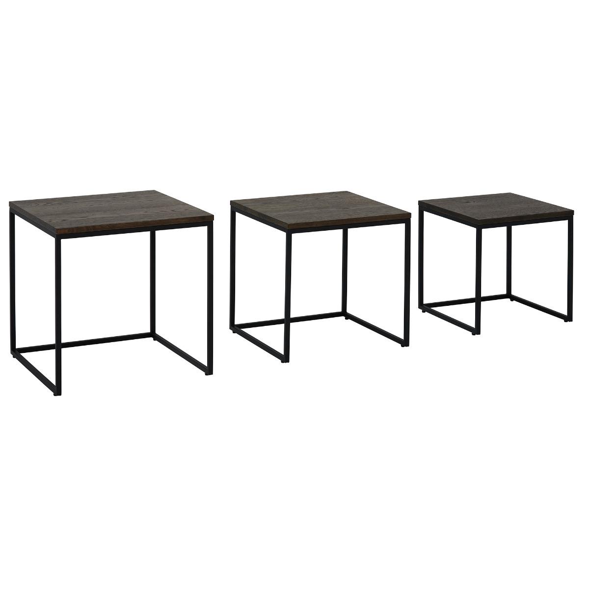Anaheim Nest Of Tables, Brown Oak Wood | Barker & Stonehouse – image 5