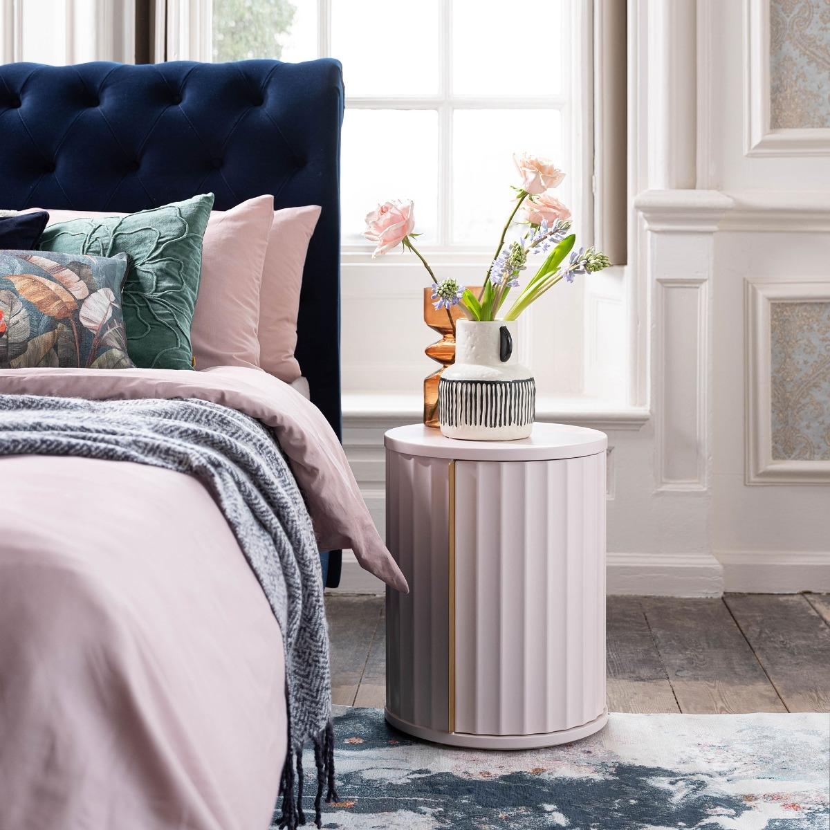 Olivia Right Hand Bedside Table Metal | Barker & Stonehouse – image 2