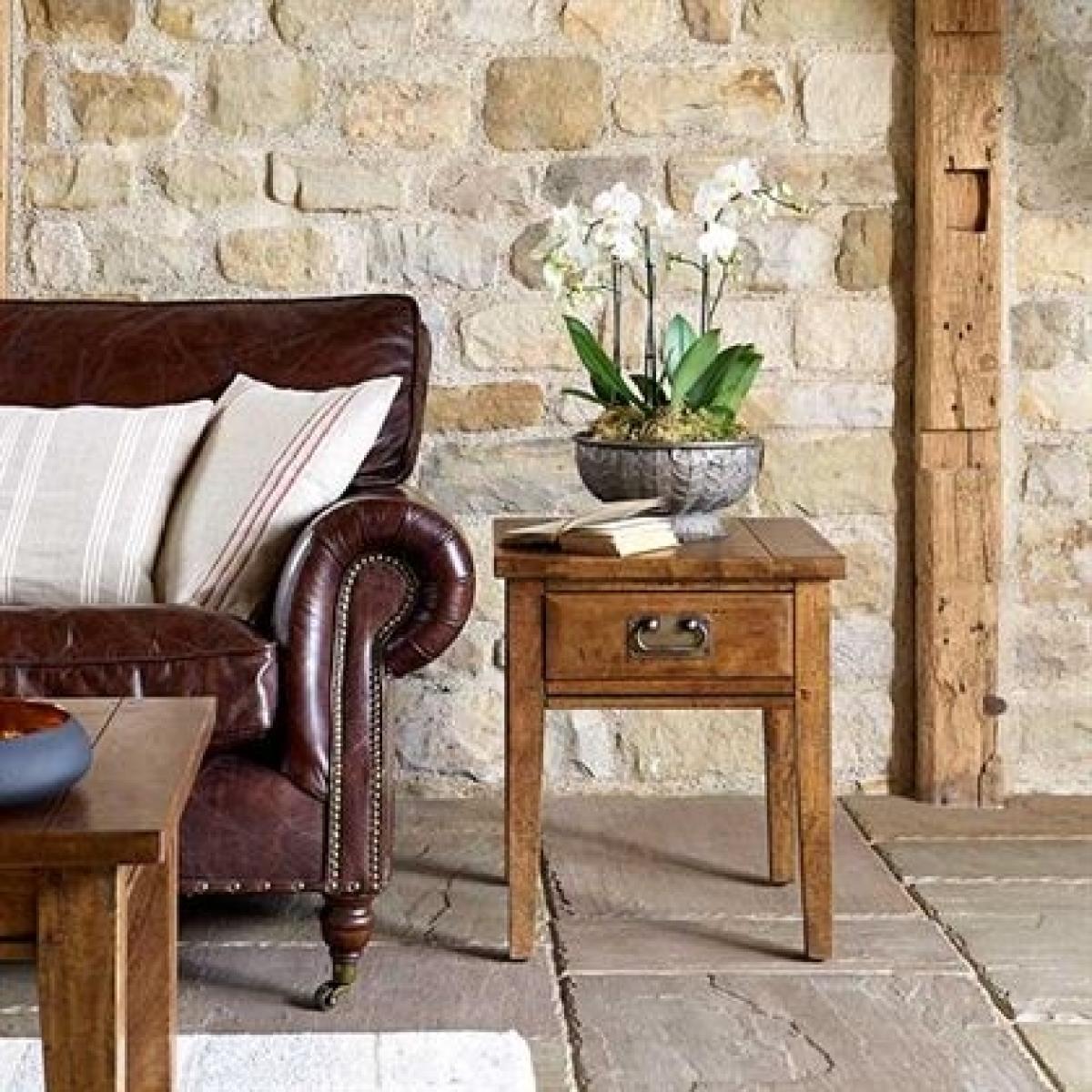 New Frontier Mango Wood Lamp Table, Brown | Barker & Stonehouse – image 2