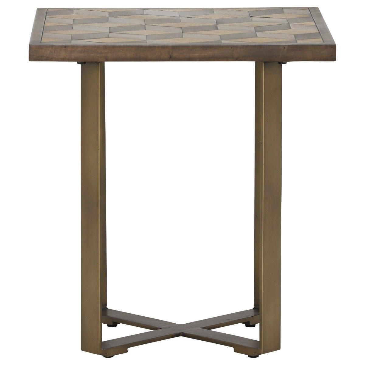 Facet Lamp Table, Brown Mango Wood | Barker & Stonehouse – image 2