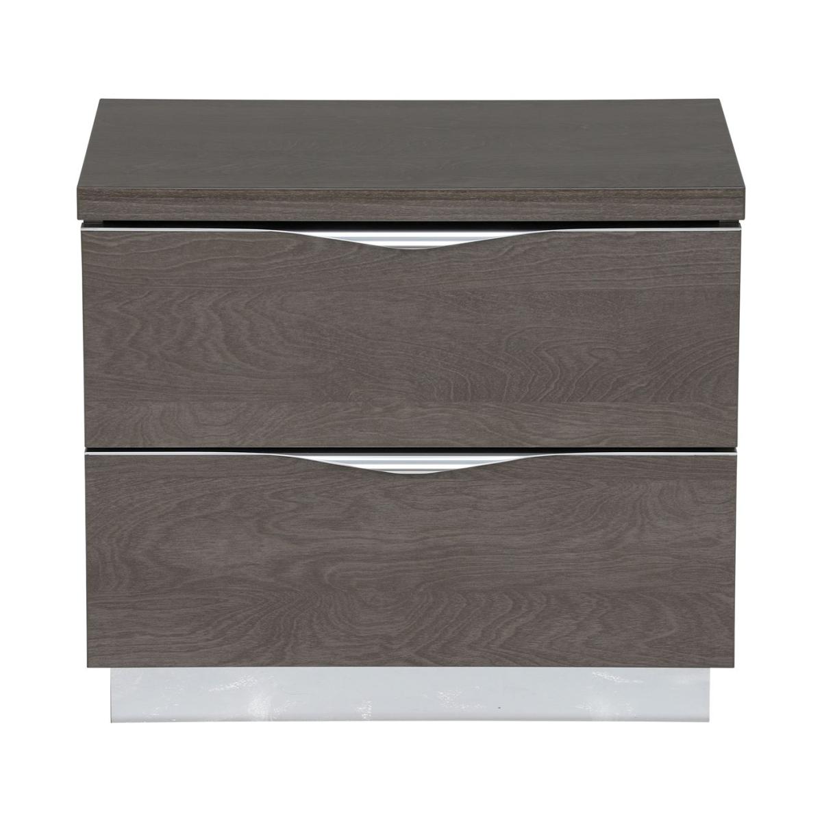 Lutyen Small Bedside Table, Taupe Wood | Barker & Stonehouse – image 2