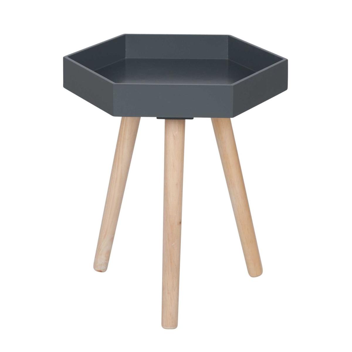 Grey Hexagon Side Table Wood | Barker & Stonehouse – image 2