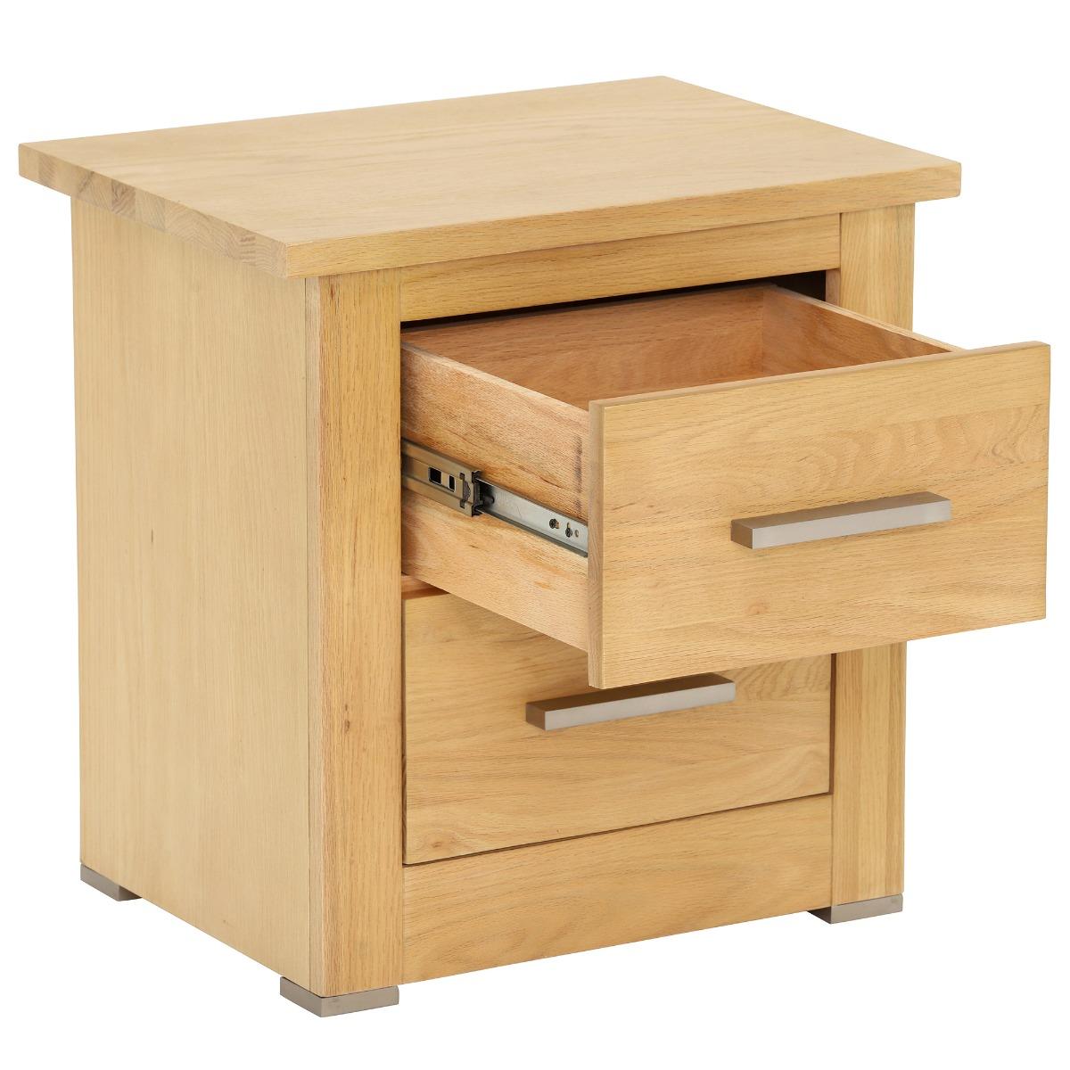 Ibex Bedside Table, Brown Oak Wood | Barker & Stonehouse – image 3