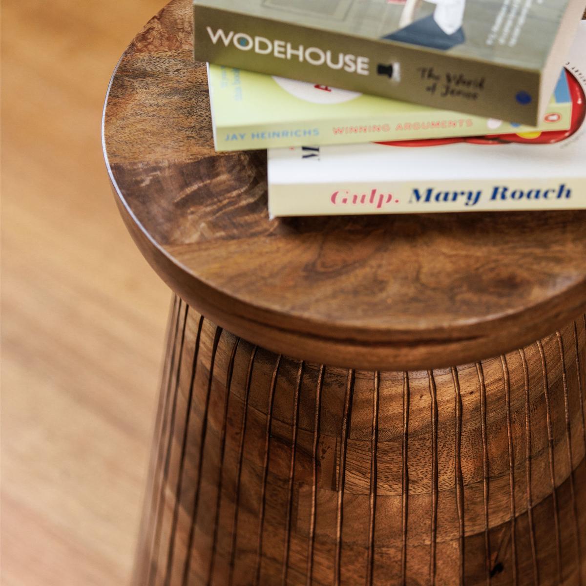 Ackley Side Table 33cm, Round, Brown | Barker & Stonehouse – image 4