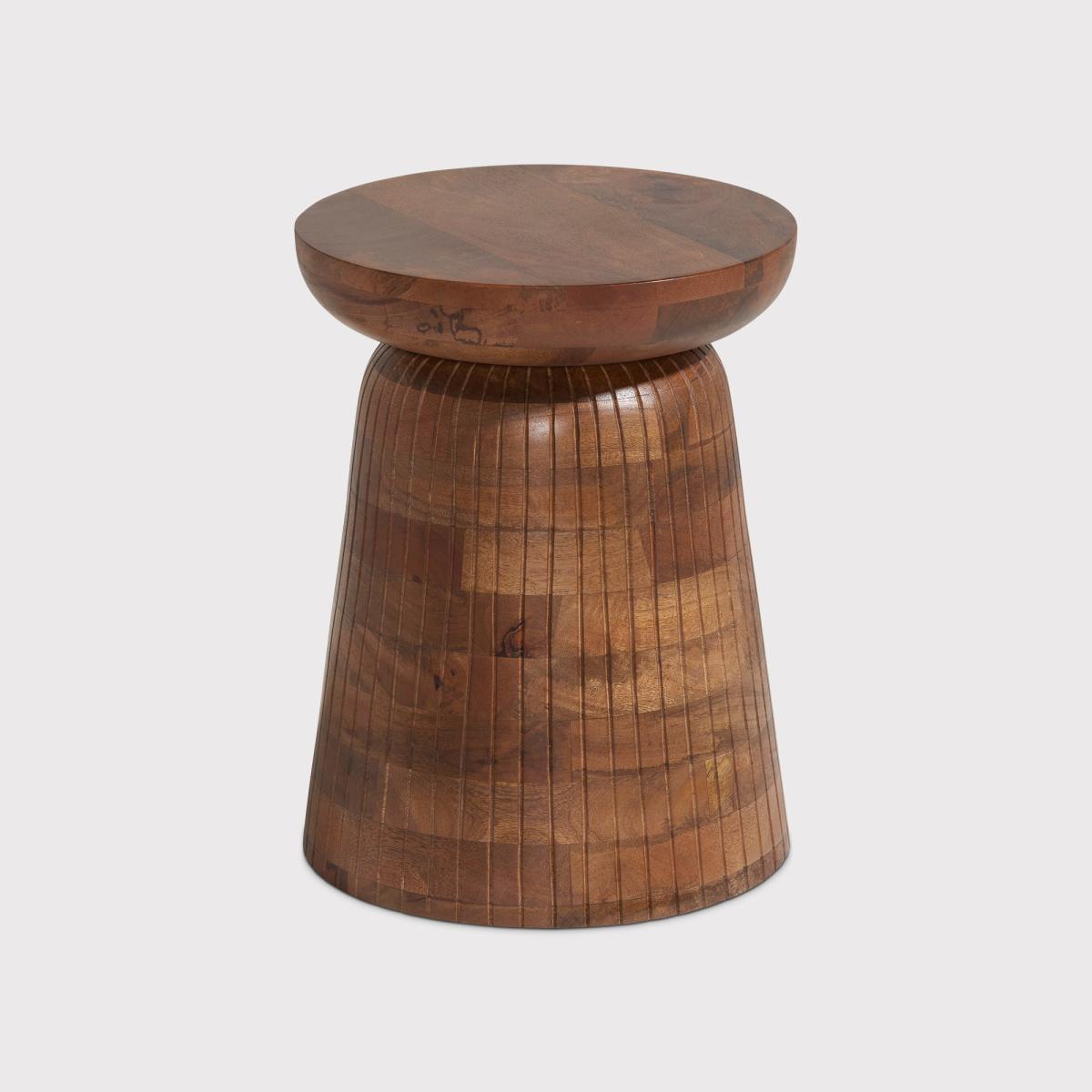Ackley Side Table 33cm, Round, Brown | Barker & Stonehouse – image 1