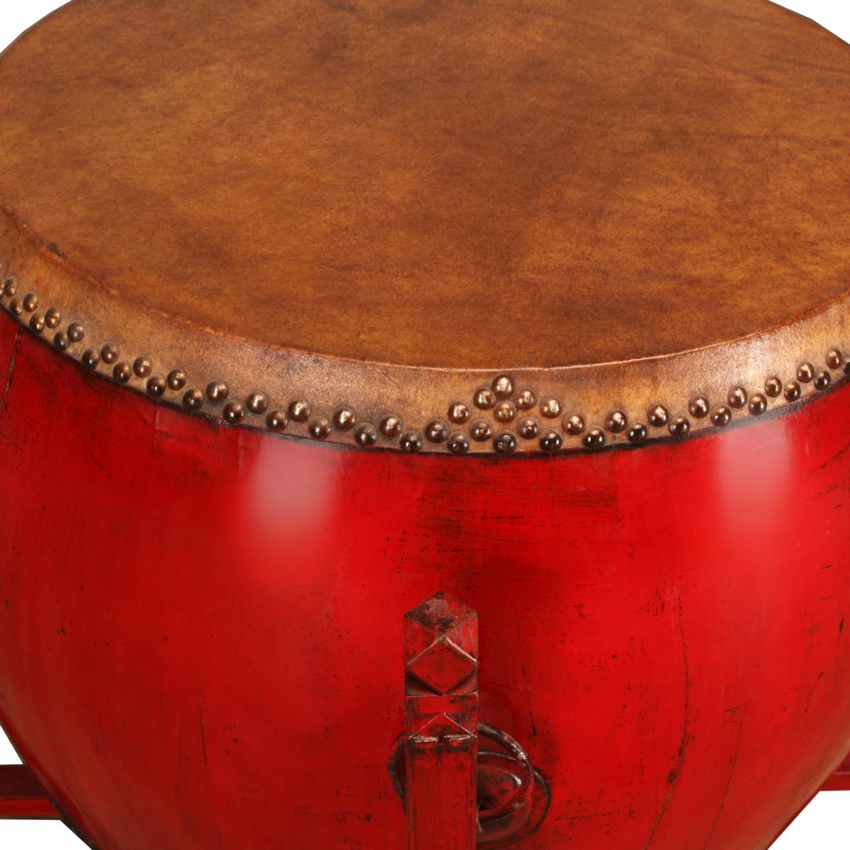 One of a Kind Song Drum 60x60x50cm Table, Orange | Barker & Stonehouse – image 3