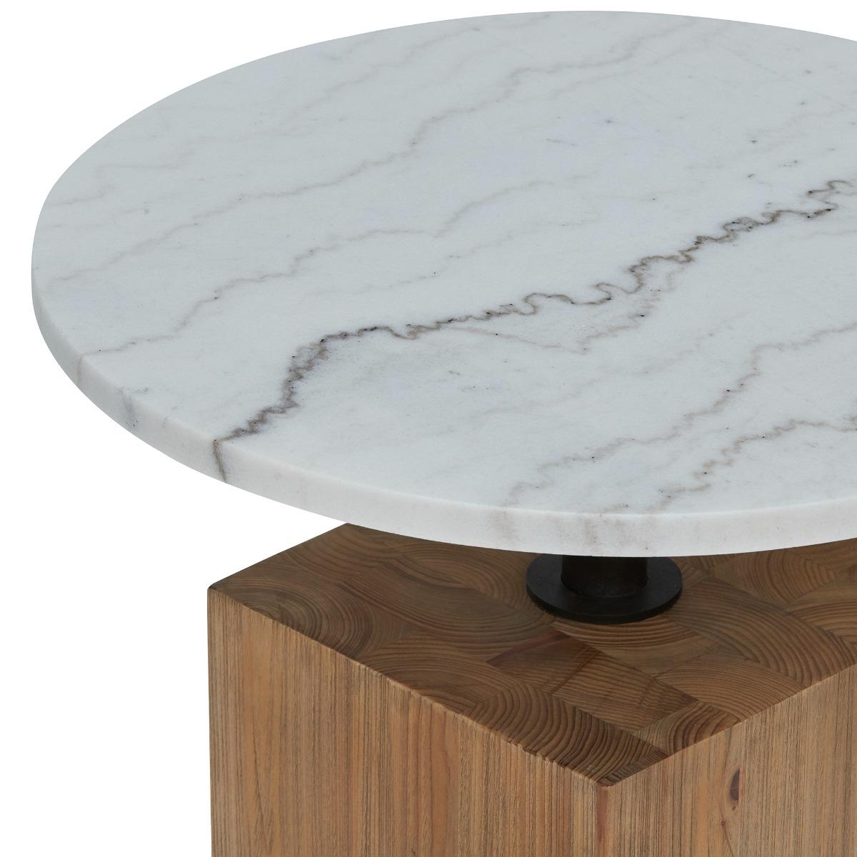 Elijah Side Table, White Marble | Barker & Stonehouse – image 3