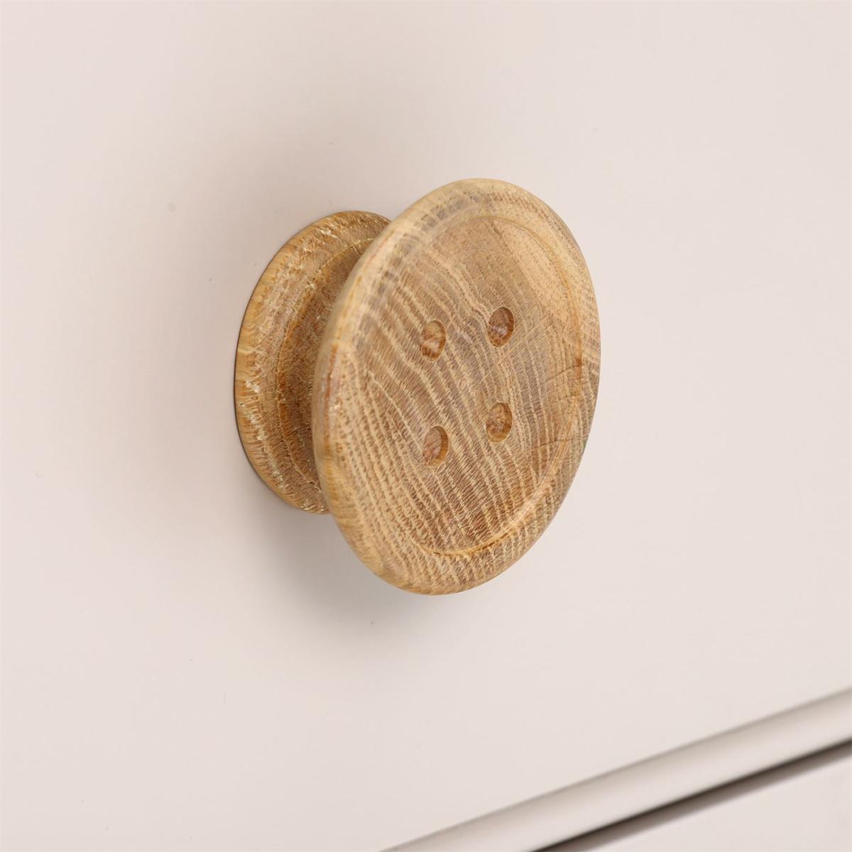 Buttons 2 Drawer Sidetable, Grey Wood | Barker & Stonehouse – image 5
