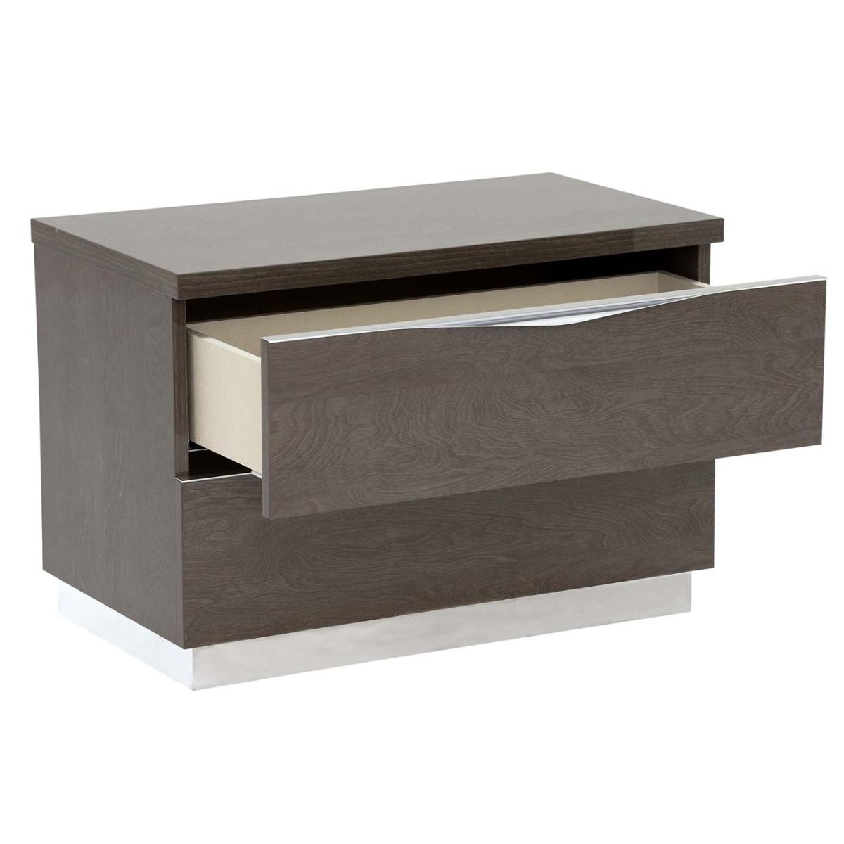 Lutyen Large Bedside Table, Taupe Wood | Barker & Stonehouse – image 3