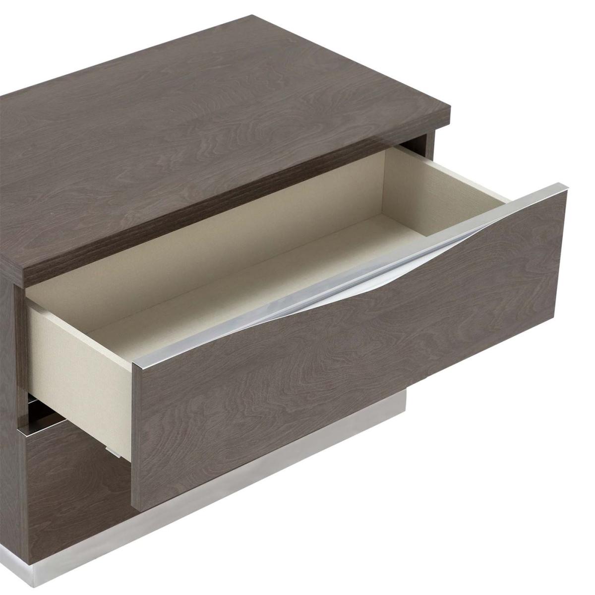 Lutyen Large Bedside Table, Taupe Wood | Barker & Stonehouse – image 4