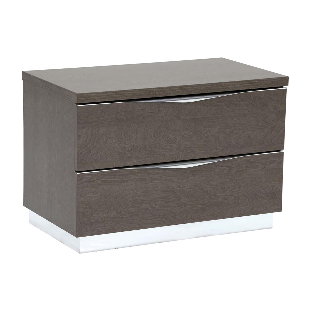 Lutyen Large Bedside Table, Taupe Wood | Barker & Stonehouse – image 1