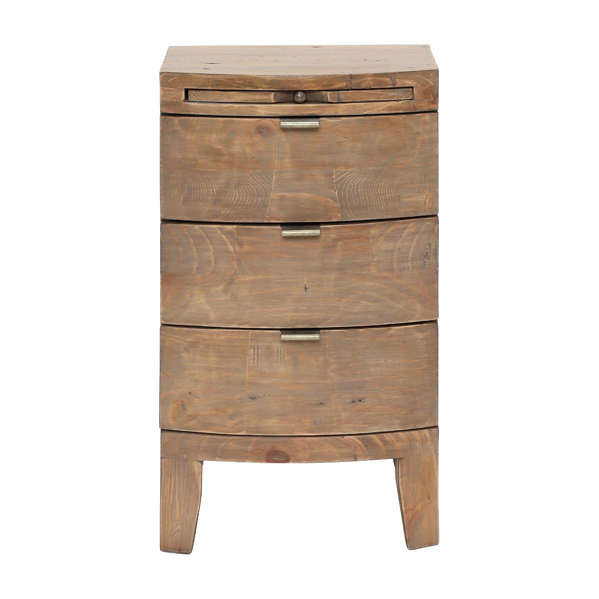 Rye Reclaimed Wood Bedside Chest, Brown | Barker & Stonehouse – image 3