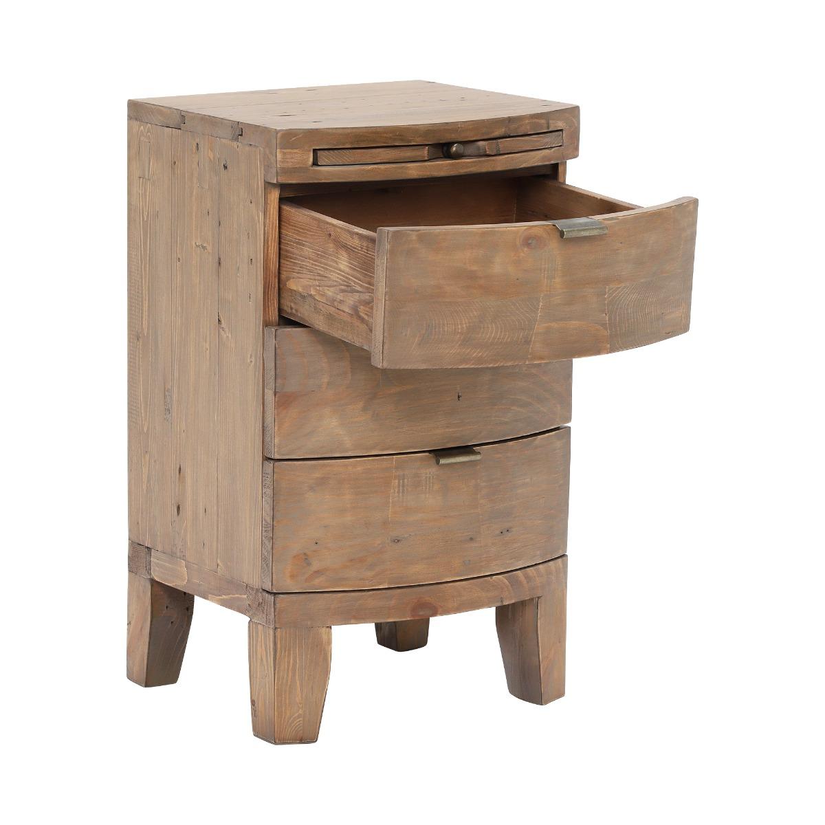 Rye Reclaimed Wood Bedside Chest, Brown | Barker & Stonehouse – image 4