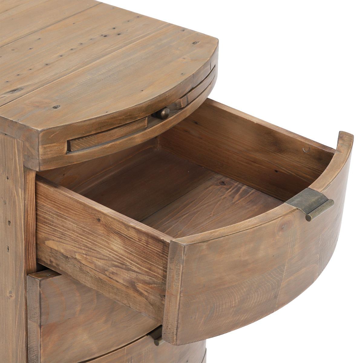 Rye Reclaimed Wood Bedside Chest, Brown | Barker & Stonehouse – image 5