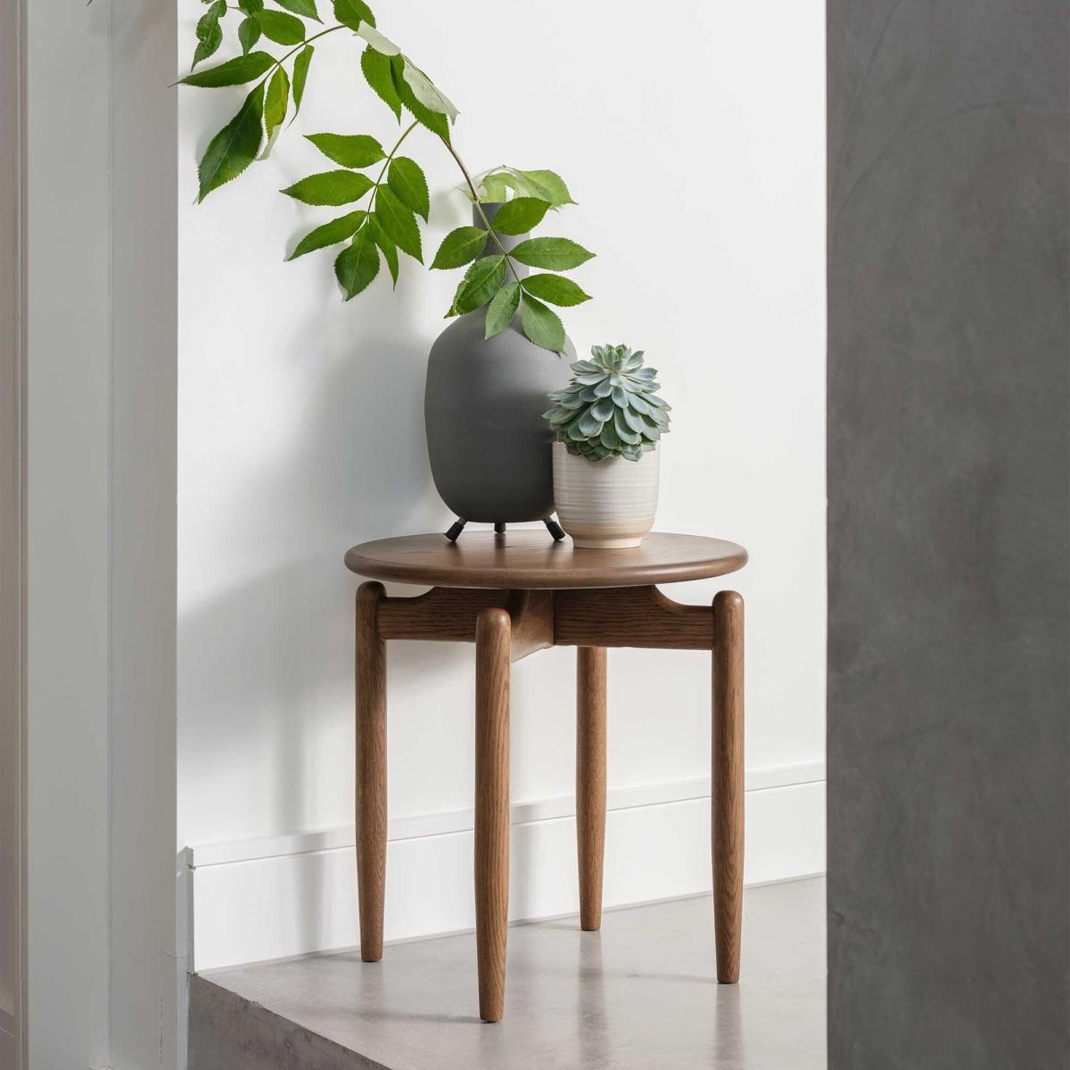 Delancy Lamp Table, Round, Brown Oak | Barker & Stonehouse – image 2