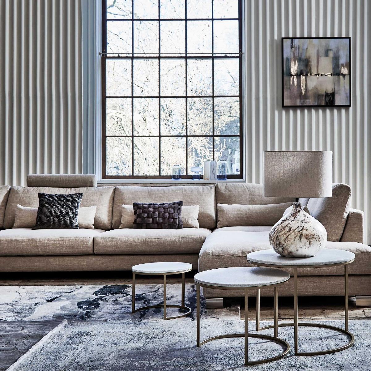 Gower Marble Set Of Tables, White | Barker & Stonehouse – image 2