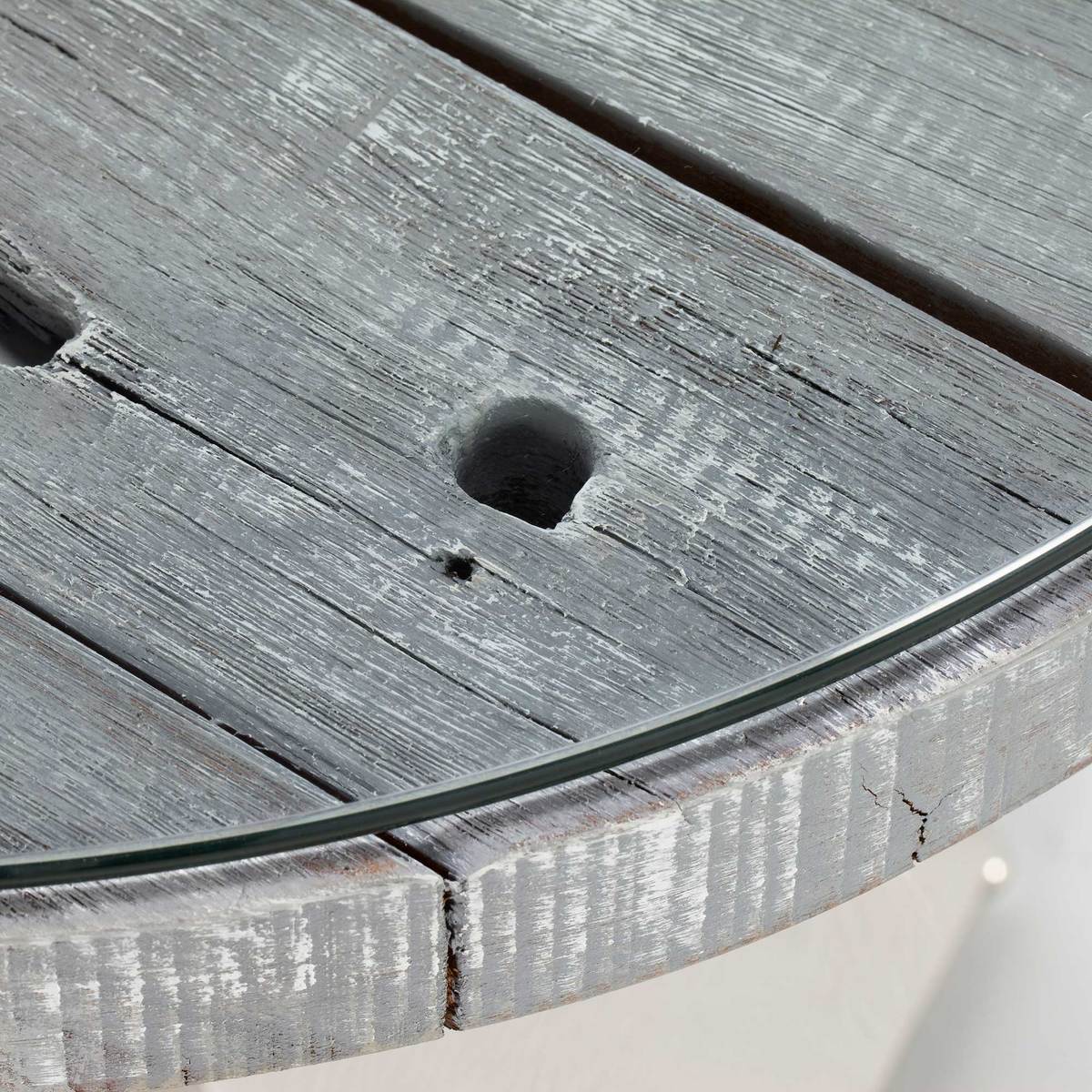 Caspian Promesse Reclaimed Wood Round Side Table – image 3