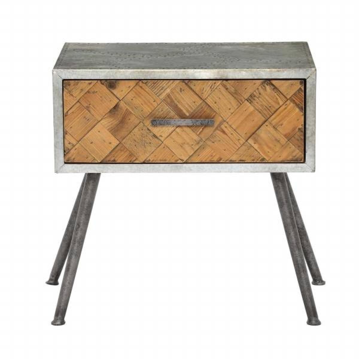 Keeler Reclaimed 1 Drawer Side Table – image 2