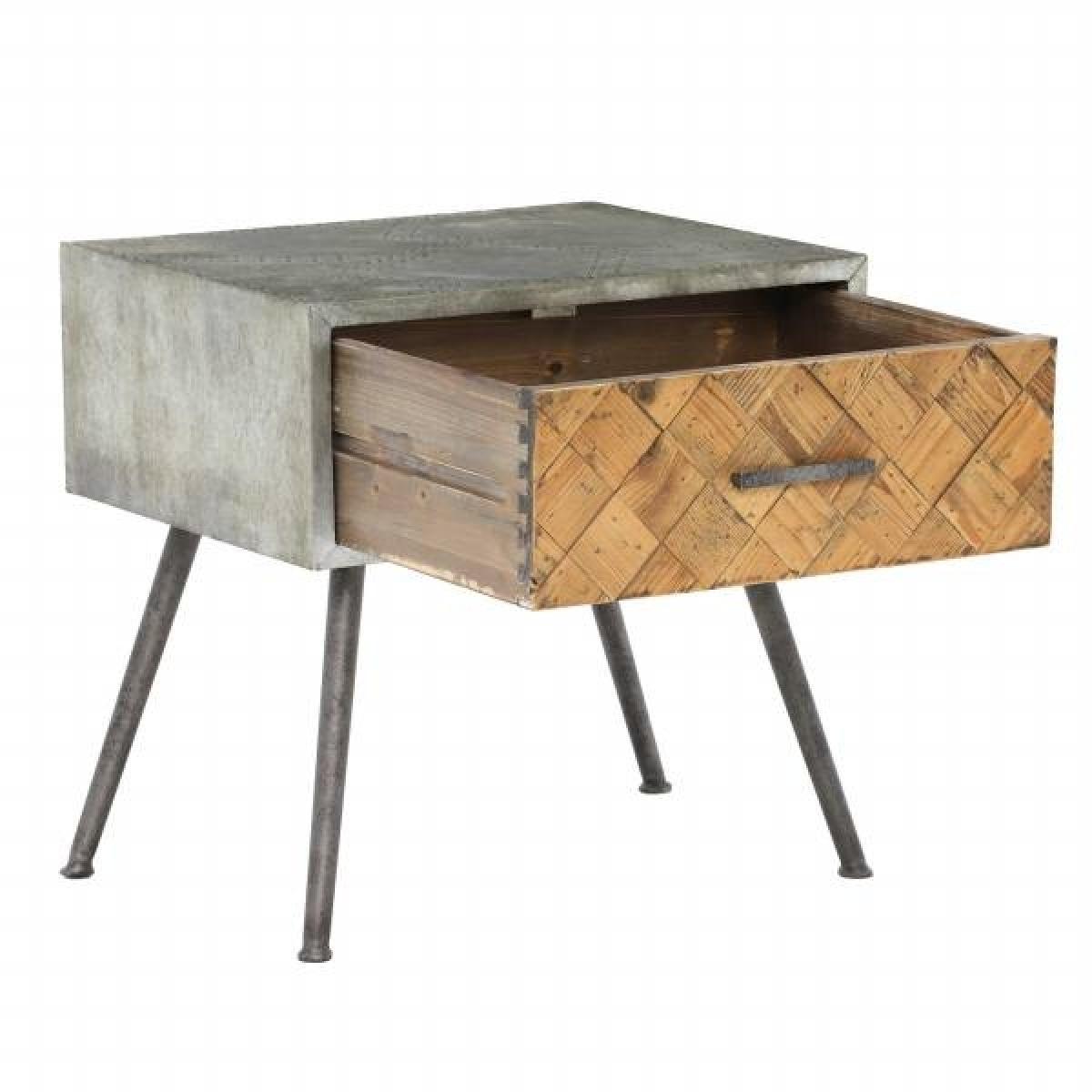 Keeler Reclaimed 1 Drawer Side Table – image 3