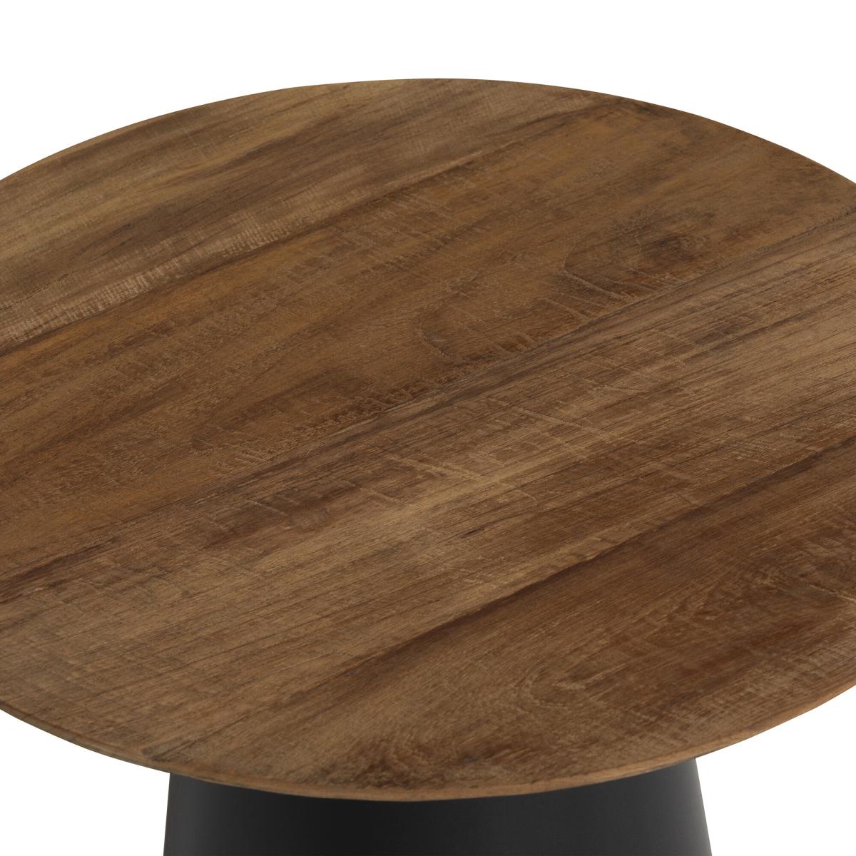 Syracuse Round Side Table, Round, Brown Wood | Barker & Stonehouse – image 5