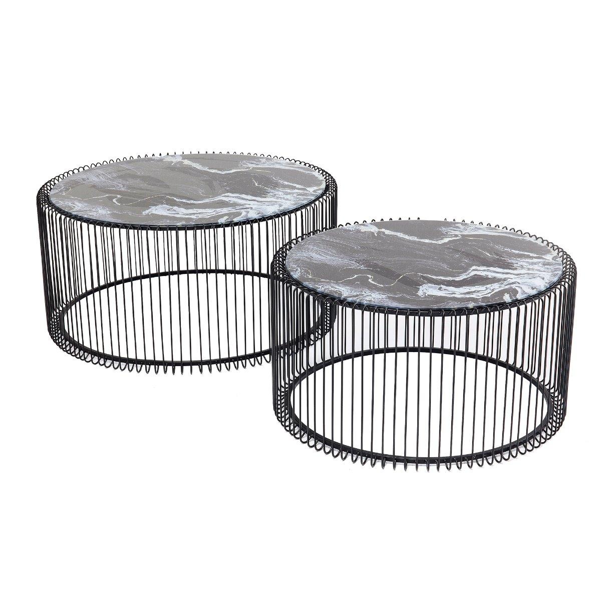 Saturn Set of 2 Tables, Black Glass | Barker & Stonehouse – image 3